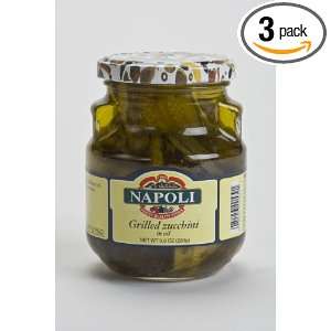 Napoli Grilled Zucchini 10oz (Pack of 3)  Grocery 