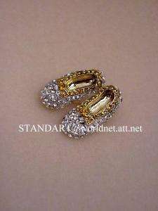 CINDERELLA Glass Slippers diamond BROOCH Pin  