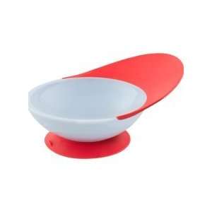 Boon Catch Bowl Toddler Bowl with Spill Catcher   Red/Cream, BPA Free