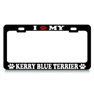 I LOVE MY KERRY BLUE TERRIER Dog Pet Auto License Plate 
