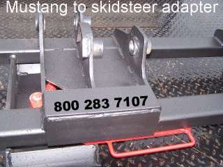 Quick attach adapter single pin Mustang to Skid Steer  