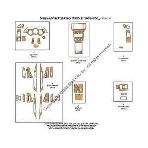 Nissan Murano (set 2) Dash Trim Kit 03 04   73 pieces   Zebrano wood 