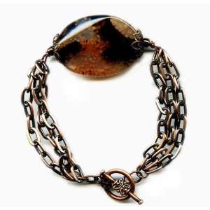  Copper Chain and Fire Agate Light Jewelry