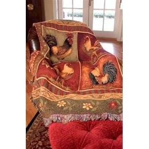  Mediterranean Rooster Tapestry   Throw