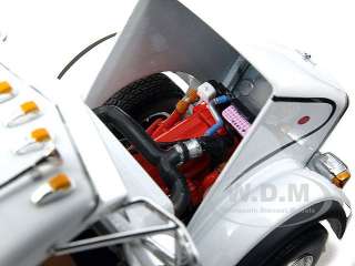   Tri Axle Lowboy Trailer White/Black die cast car model by First Gear