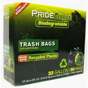   Black Drawstring Trash Bags, Pack of 6 (300 Bags)