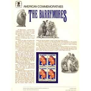   MNH Stamps The Barrymores Issued 1982 Scott # 2012 