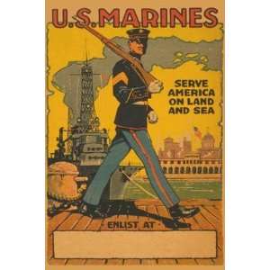  Exclusive By Buyenlarge U.S. Marines   Serve America on 