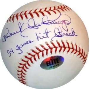   autographed Baseball inscribed 34 Game Hit Streak