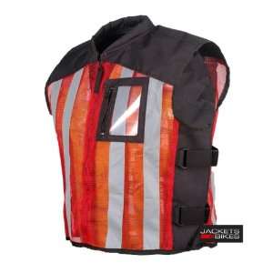 XT RED REFLECTIVE VISIBILITY BASE MESH VEST FOR MOTORCYCLE RIDING SIZE 