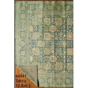  9x12 Hand Knotted Tabriz Persian Rug   92x126