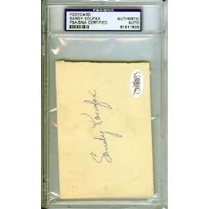  Sandy Koufax Autographed 1956 Post Card PSA/DNA Slabbed 