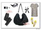 Celebrity Woman Black Sequin Shoulder Bag Handbag Purse  