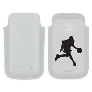  Dribbling Basketball Player on BlackBerry Leather Pocket 