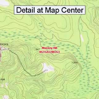  USGS Topographic Quadrangle Map   Massey Hill, Georgia 
