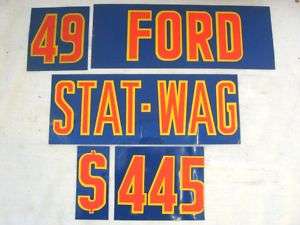 NOS 1949 FORD WAGON 49 Flathead V 8 ~OK USED CARS SIGN~  