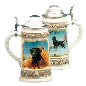  Collectible Black Lab Illustrated Stein