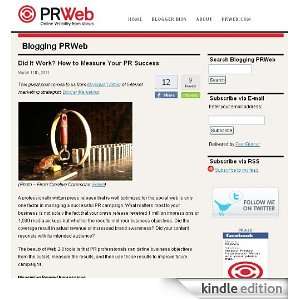  Blogging PRWeb Kindle Store Vocus/PRWeb