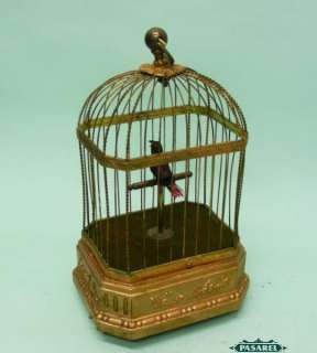   Swiss Antique Singing Bird Cage Automaton Music Box Ca 1880  