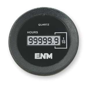  ENM T1160EB Hour Meter,LCD,2.23 In,Flush Round