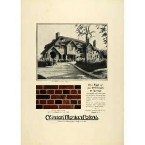 1923 Ad Clinton Mortar Metallic Paint Brickwork Home Building 