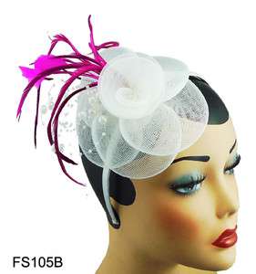   Veil Feather Hair Band Headband Fascinator 4 Colors Available  