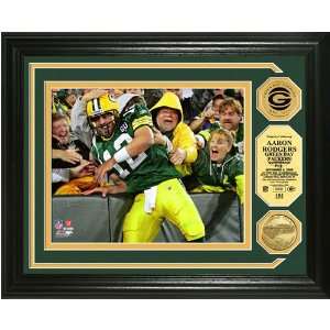  Aaron Rodgers ?Lambeau Leap÷ 24KT Gold Coin Photo Mint 
