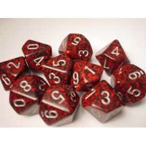 Silver Volcano Speckled d10 Dice Set (10)