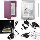 7in1 Purple Leather Case+Stereo+Tr​avel Charger+Home+U​SB For 