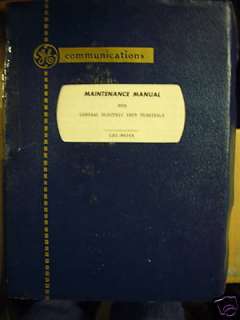GENERAL ELECTRIC LBI 8636A Maintenance Manual, Original  