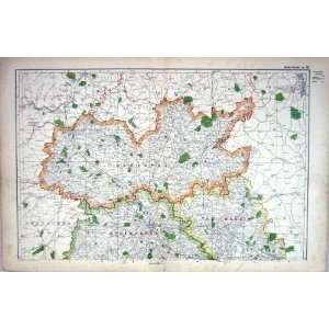 Antique Map Shropshire England Shrewsbury Wellington Oswestry Drayton