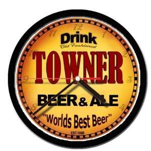  TOWNER beer and ale cerveza wall clock 