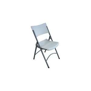  Lorell Blow Molded Folding Chairs in Platinum   Set of 4 