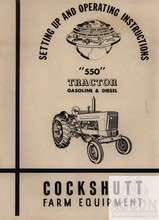 Cockshutt 550 Tractor Operating Owners Manual Oliver  