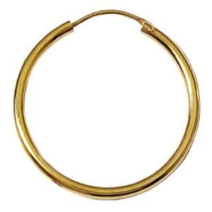    18K Gold Plated 30 mm Creole   Wide Thread   Hoop Earrings Jewelry