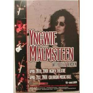  Yngwie Malmsteen Denver Colorado 2001 Gig Poster MINT 