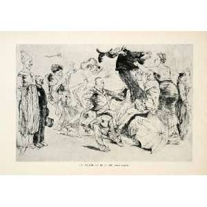  1919 Halftone Print Bernard Naudin Tourbillon Vie Violin 
