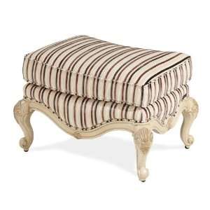  Aico Furniture Lavelle Wood Trim Chair Ottoman (Blanc 