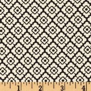  44 Wide Toni Floral White/Black Fabric By The Yard Arts 