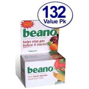  132 Count Beano Tablets   Food Enzyme Dietary Supplement 