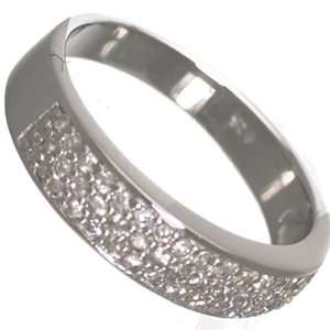  Beaufort Sterling Silver Cubic Zirconium Eternity Ring 
