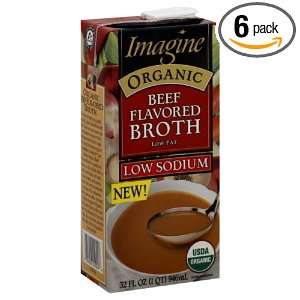Imagine Soup Beef Broth Low Sodium, 32 Ounce (Pack of 6)  