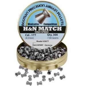Beeman H&N High Speed Match .177 Cal, 7.56 Grains, Wadcutter, 300ct 