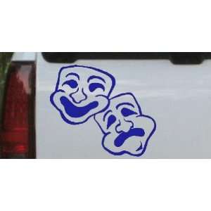 Blue 16in X 14.0in    Drama Theater Masks Other Car Window Wall Laptop 