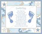Blue and Khaki Camo Babys Footprint with Poem items in Creation 