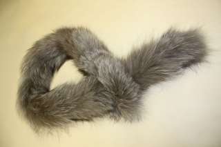 SALE Real Silver Frost Fox Fur Neck Scarf 40 Long NEW  