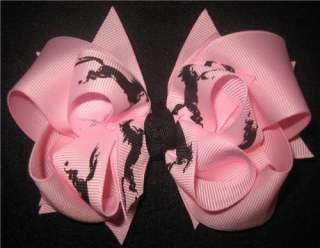 Pink Polo Horse Boutique Hair Bow Toddler Girls Baby  