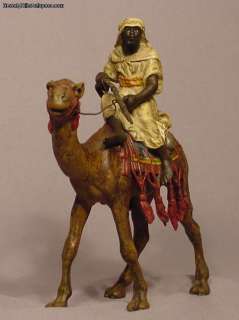 Antique Signed Bergman Vienna Bronze Bedouin With Rifle Camel Mint 
