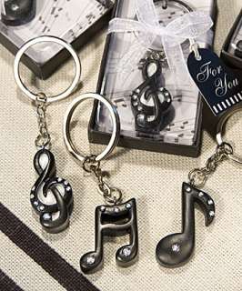144 Love Notes Musical Note Key Chain Wedding Favors  