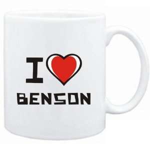  Mug White I love Benson  Last Names